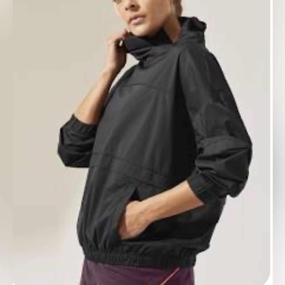 Athleta Pull Over Half Zip Size Small, Black - image 2